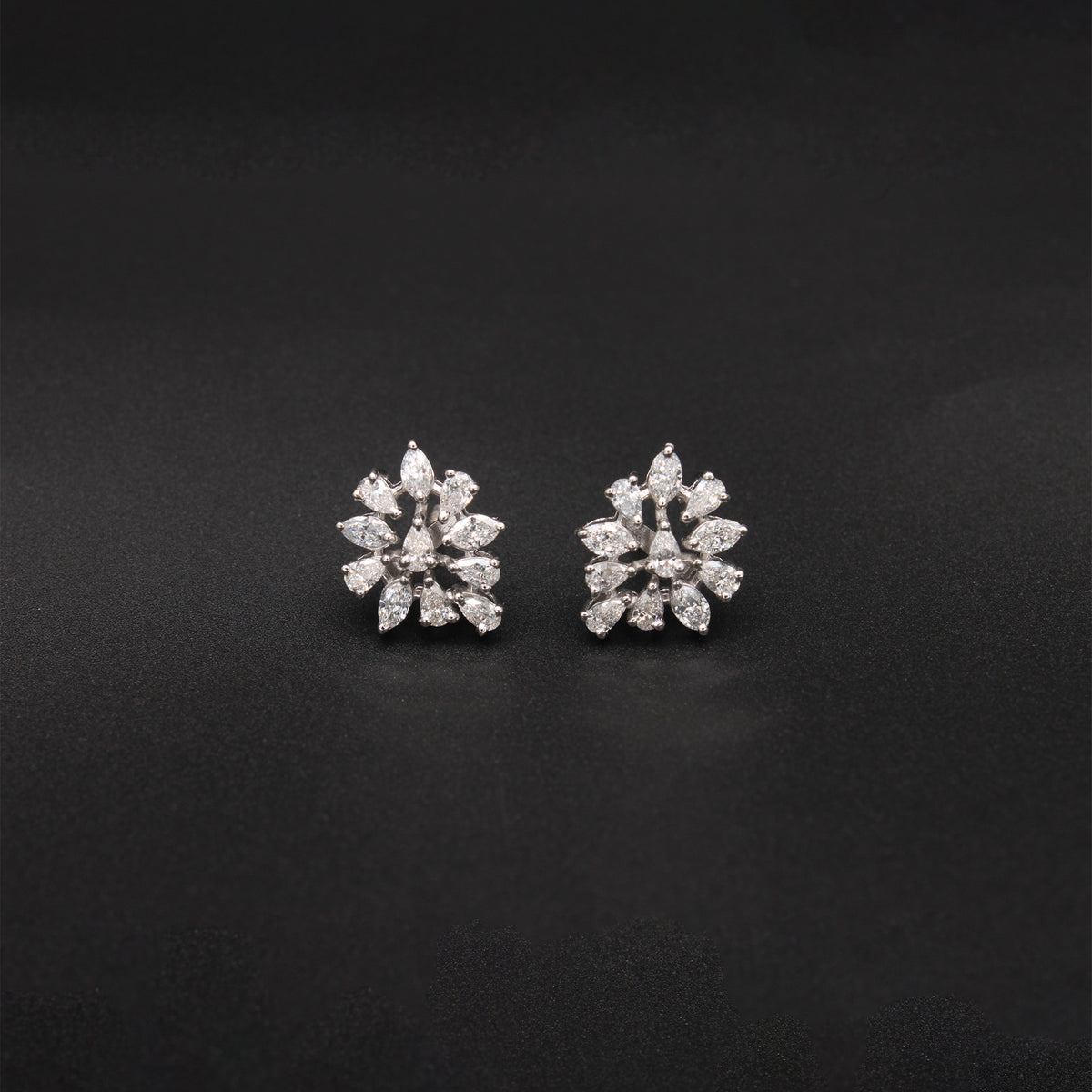 Classic Pear Solitaire Studs