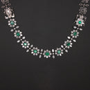 Emerald Floral Diamond Necklace