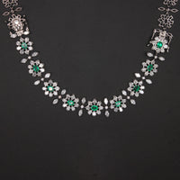 Emerald Floral Diamond Necklace