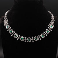 Emerald Floral Diamond Necklace