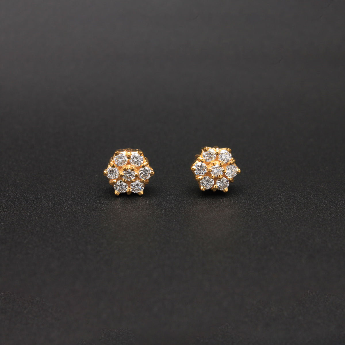 Diamond Blossom Cluster Studs