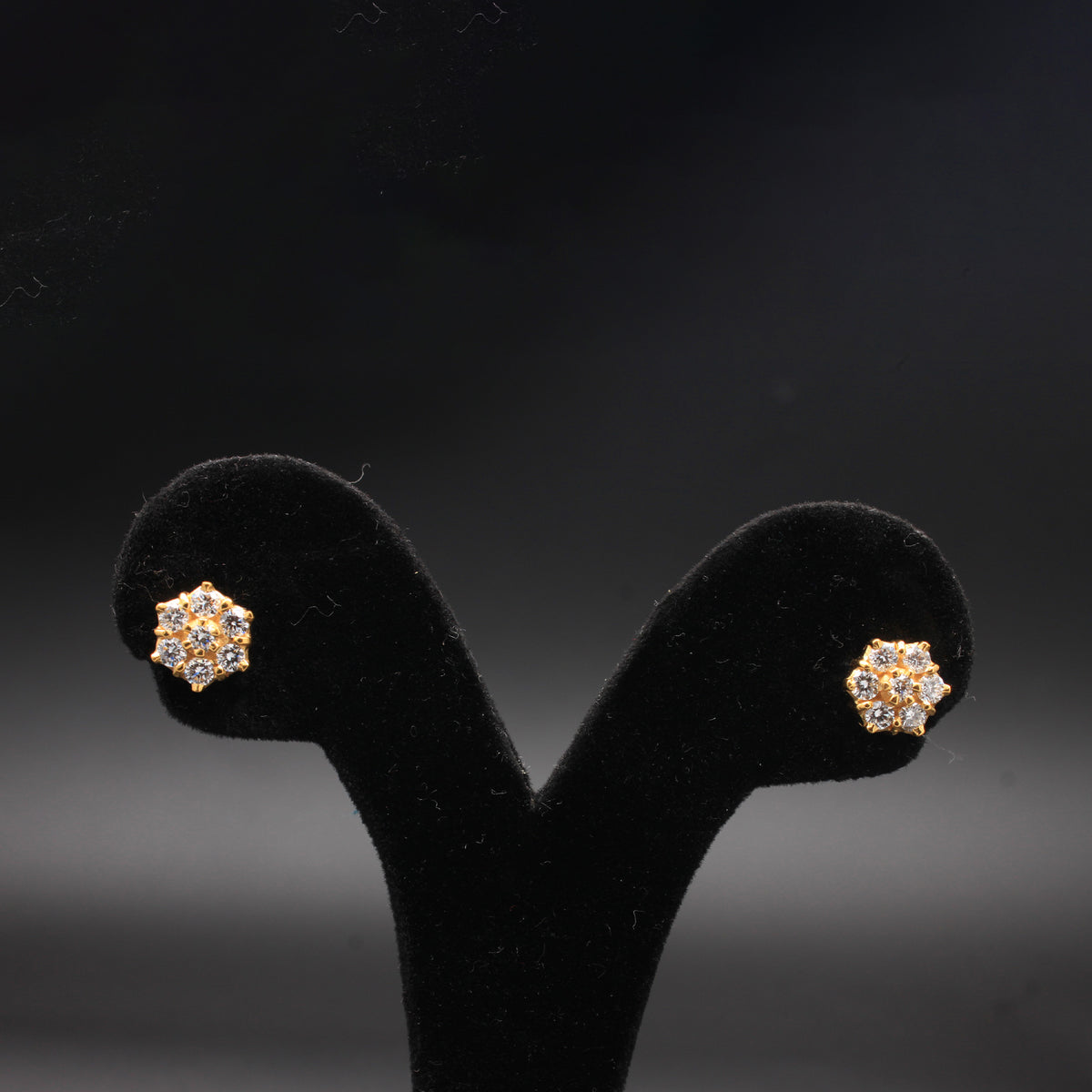 Diamond Blossom Cluster Studs