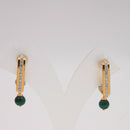 Malachite & Diamond Architectural Hoops