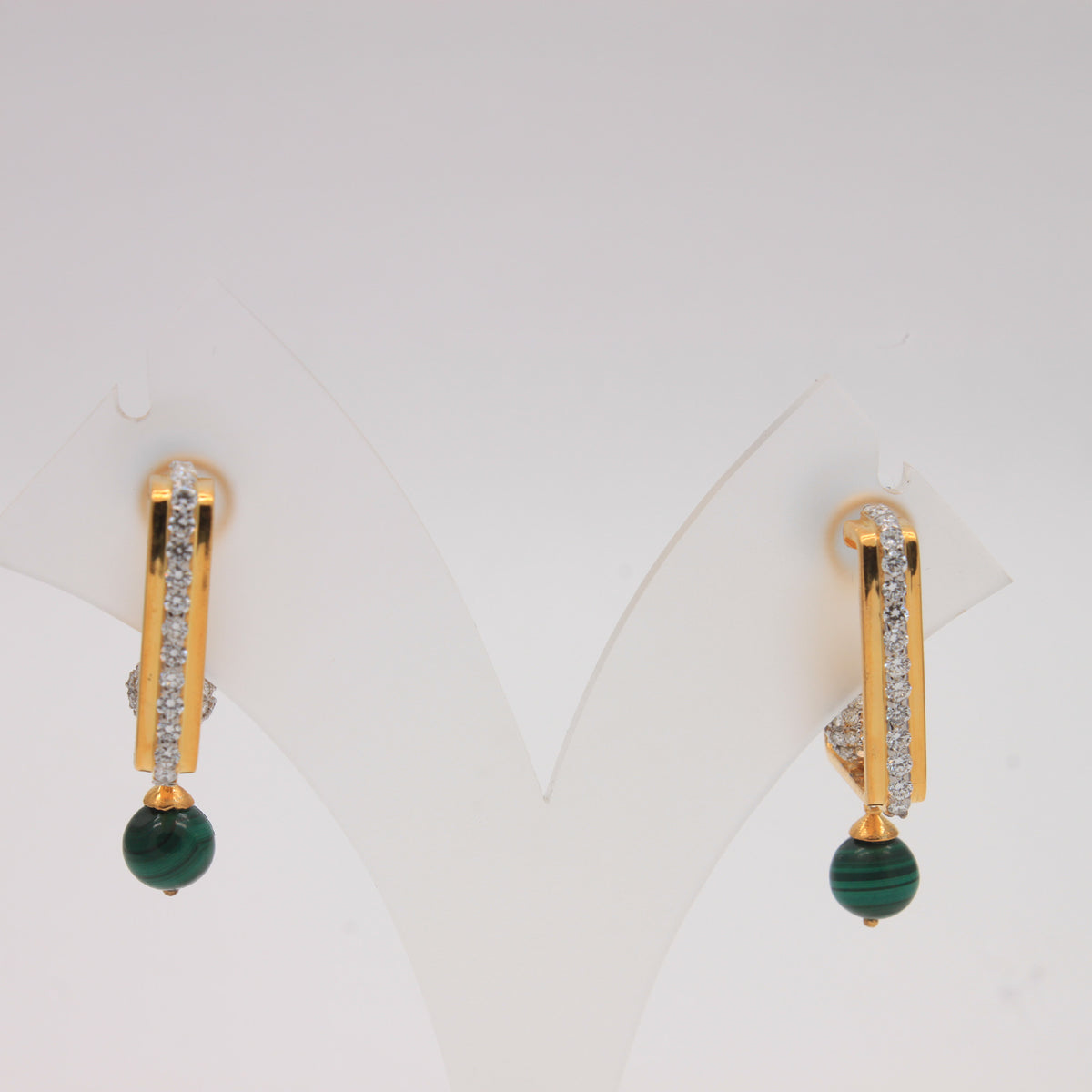 Malachite & Diamond Architectural Hoops