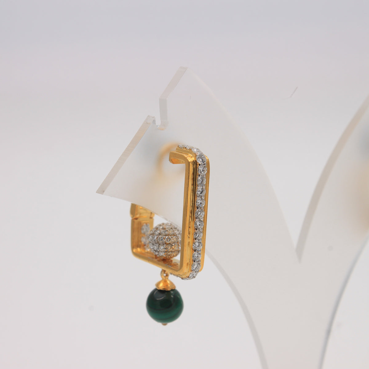 Malachite & Diamond Architectural Hoops