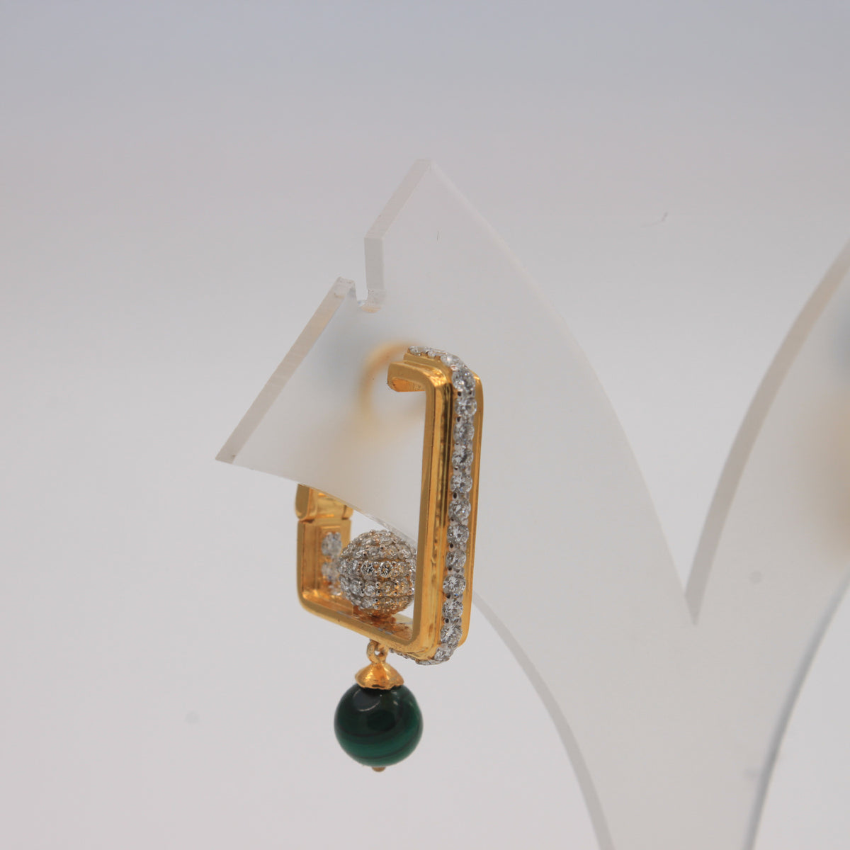 Malachite & Diamond Architectural Hoops
