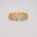 Emerald & Ruby Peacock Motif Bangles