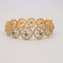 Emerald & Ruby Peacock Motif Bangles