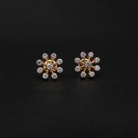 Luminous Sunburst Diamond Blossom Studs