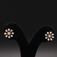 Luminous Sunburst Diamond Blossom Studs