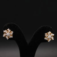 Diamond Pinwheel Spiral Studs