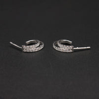 Double-Row Diamond Pavé Hoops
