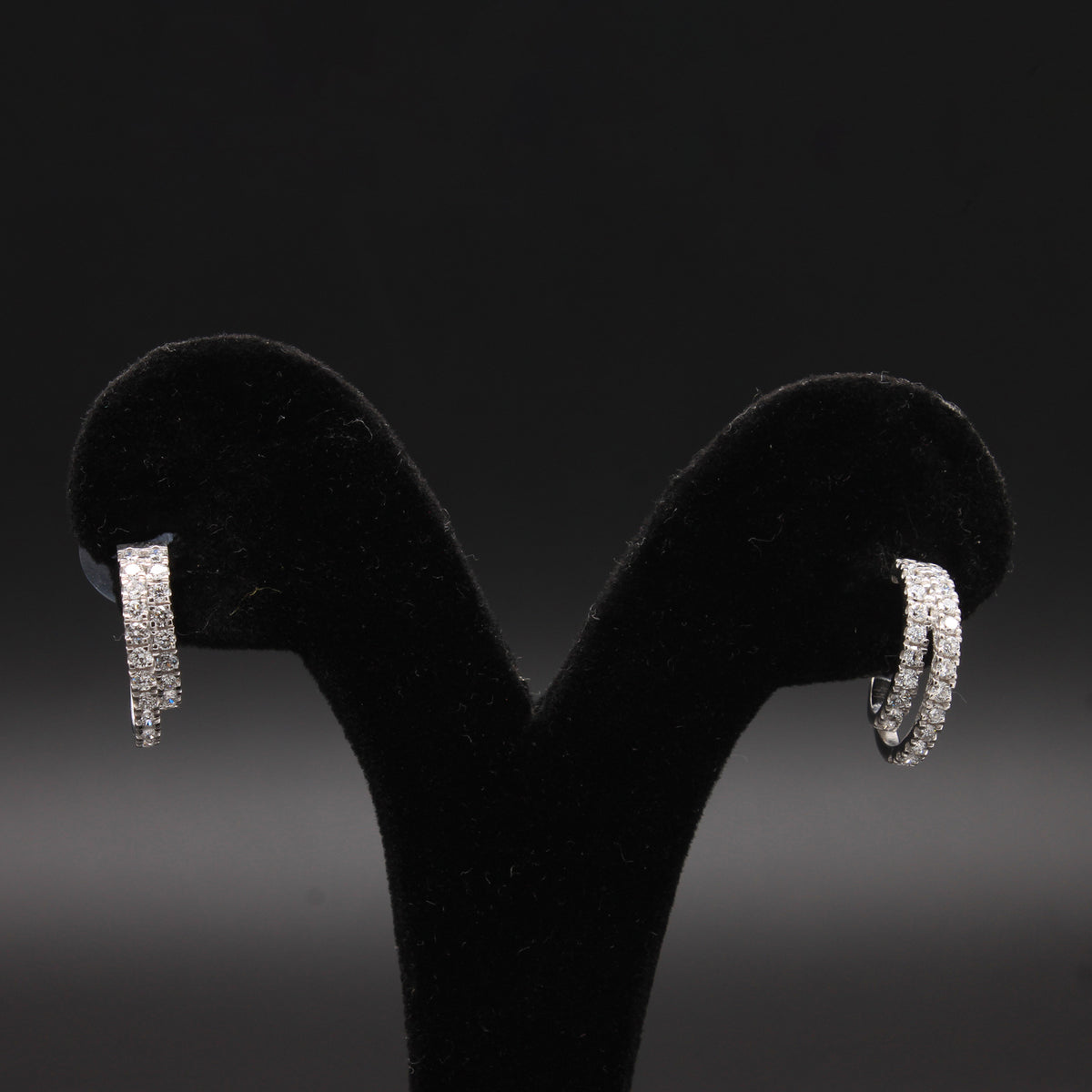 Double-Row Diamond Pavé Hoops