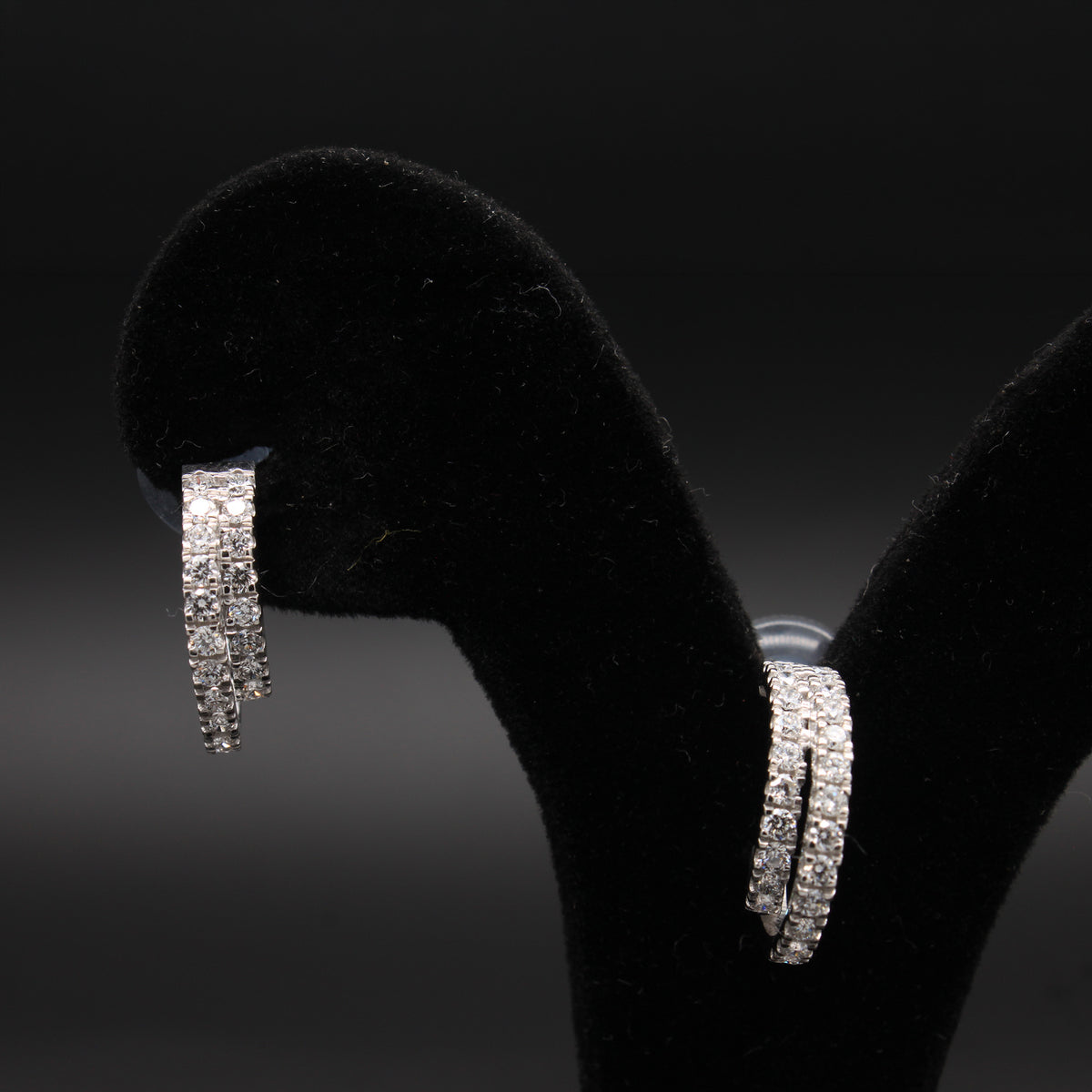 Double-Row Diamond Pavé Hoops