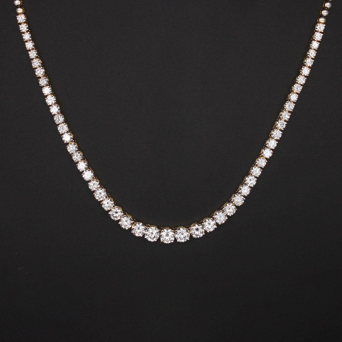 Five-Stone Multi-Shape Diamond Curved Bar Connector