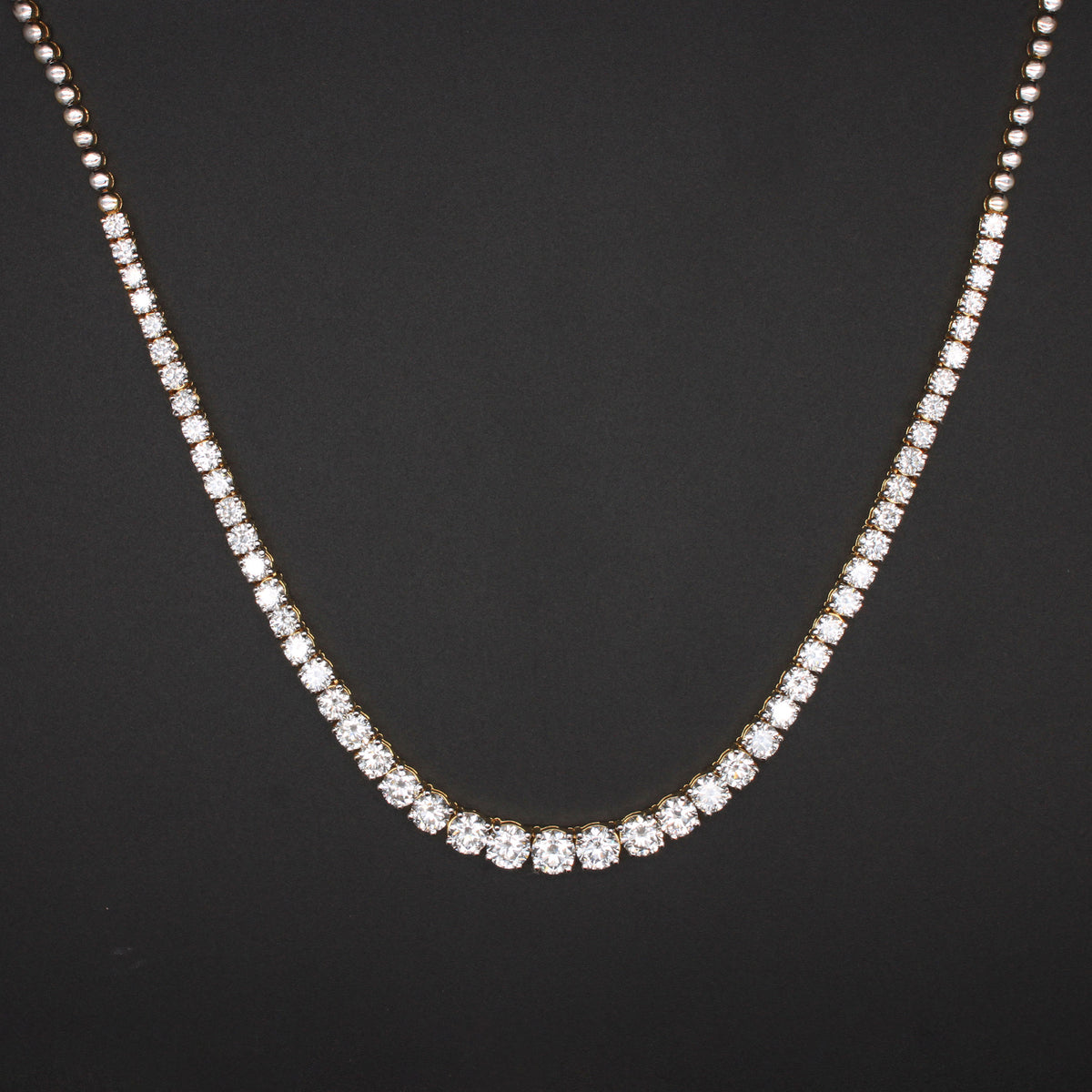 Five-Stone Multi-Shape Diamond Curved Bar Connector