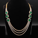 Emerald Diamond Layered Necklace