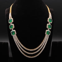 Emerald Diamond Layered Necklace