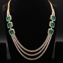 Emerald Diamond Layered Necklace