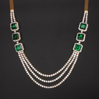 Emerald Diamond Layered Necklace