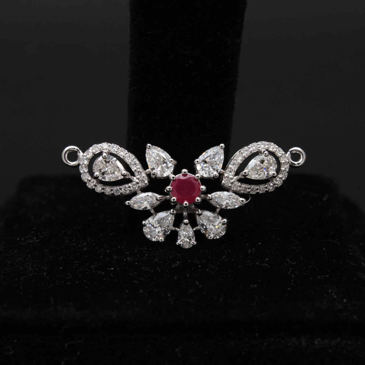 Ruby Floral Diamond Connector