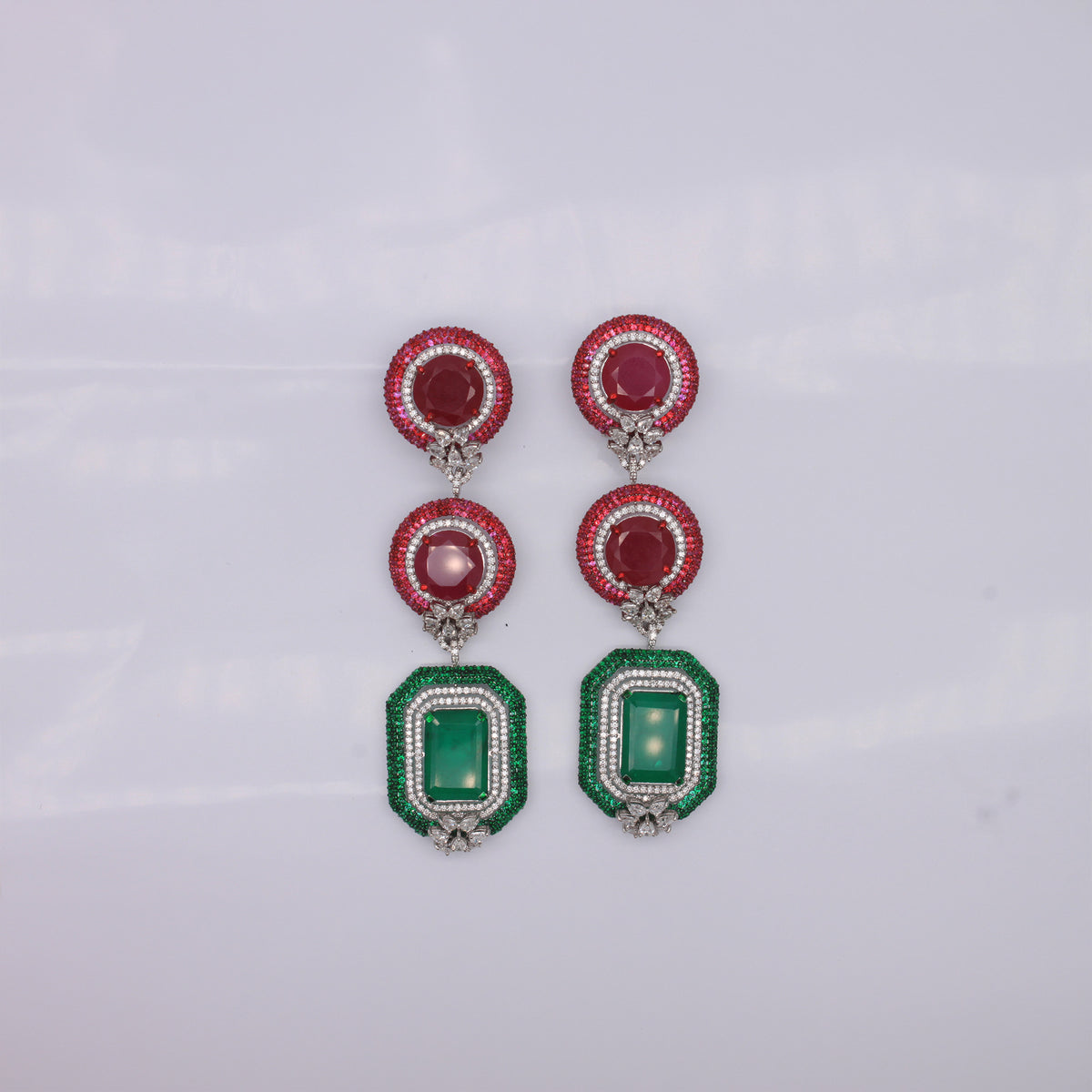 Royal Ruby & Emerald Triple-Station Drops