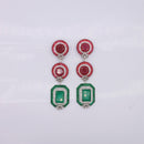 Royal Ruby & Emerald Triple-Station Drops