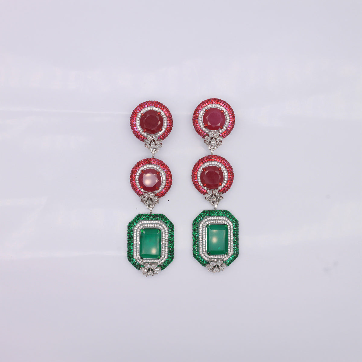 Royal Ruby & Emerald Triple-Station Drops