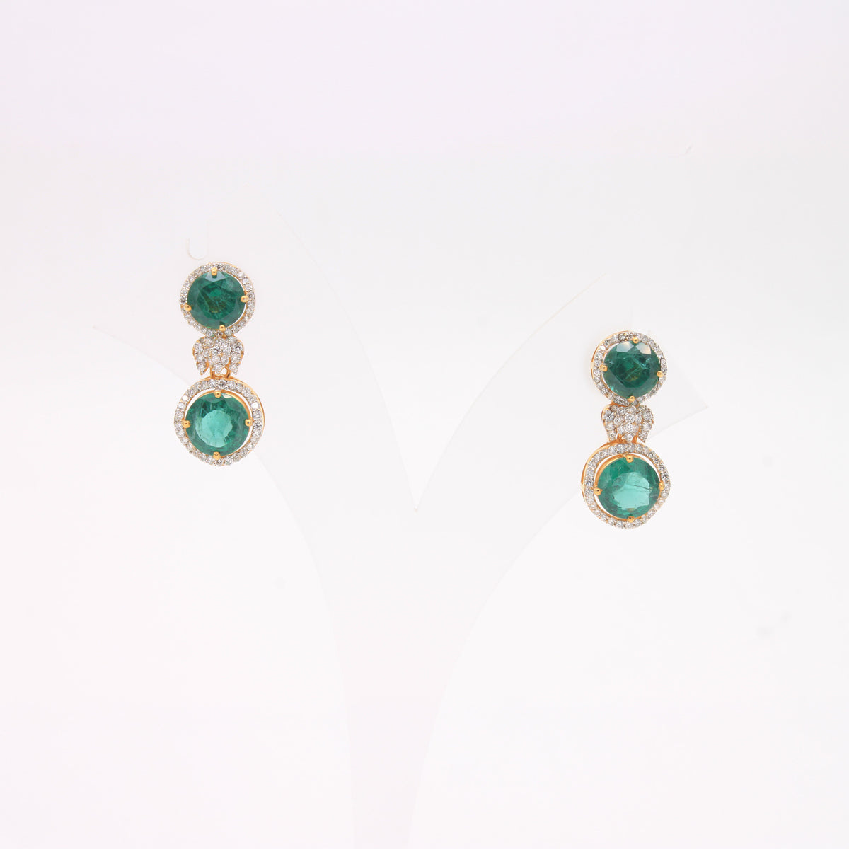 Emerald Diamond Necklace Set