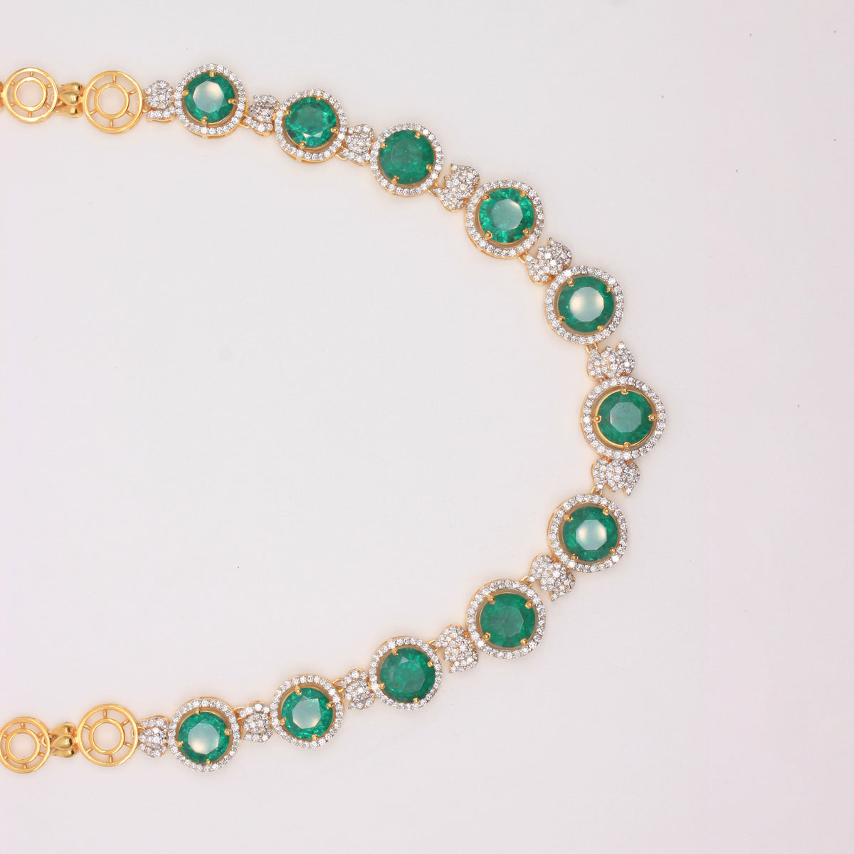 Emerald Diamond Necklace Set