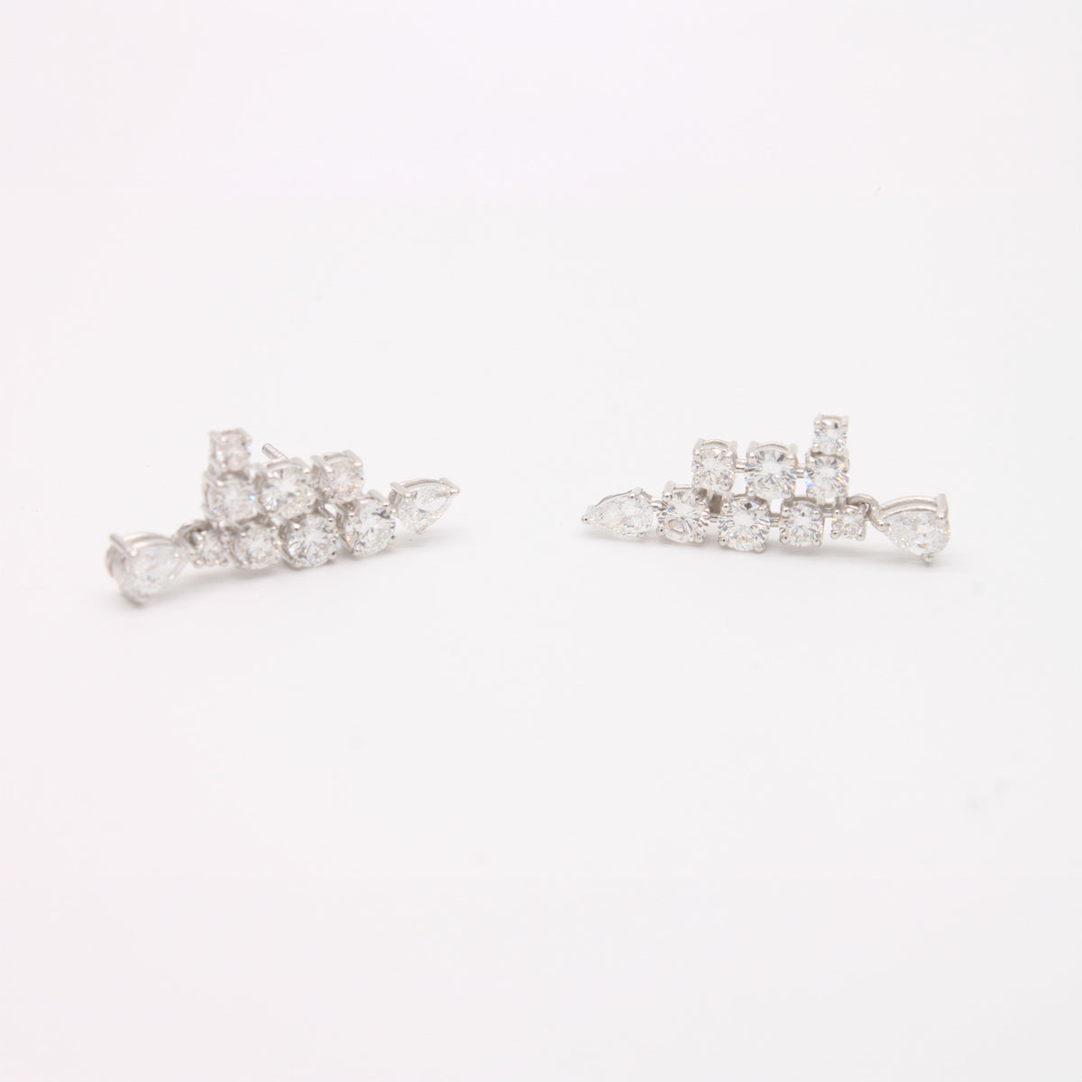 Diamond Multi-Strand Crawler Earrings