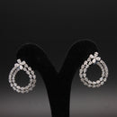 Pear-Cut Diamond Double Halo Drop Earrings