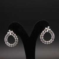 Pear-Cut Diamond Double Halo Drop Earrings