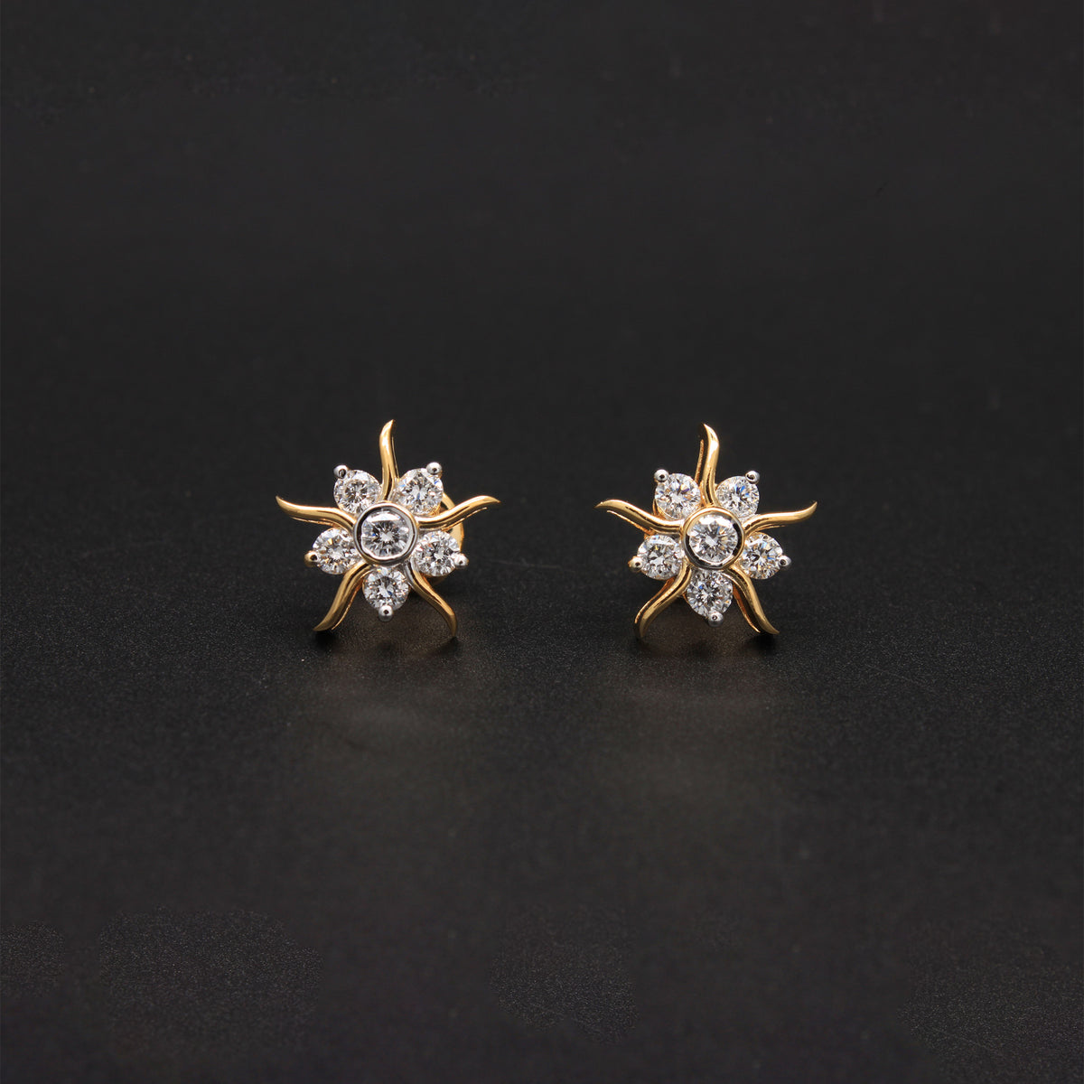Diamond Sunburst Celestial Studs