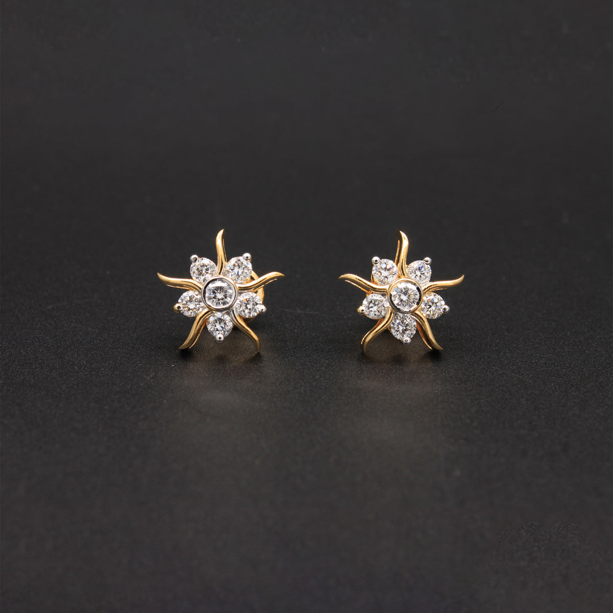 Diamond Sunburst Celestial Studs