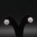 Triple-Tiered Radiant Diamond Blossom Studs