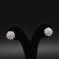 Triple-Tiered Radiant Diamond Blossom Studs