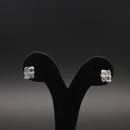 Diamond Mixed-Cut Mosaic Stud Earrings