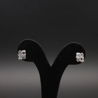 Diamond Mixed-Cut Mosaic Stud Earrings