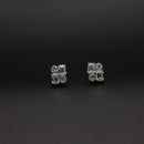 Diamond Mixed-Cut Mosaic Stud Earrings