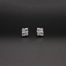 Diamond Mixed-Cut Mosaic Stud Earrings