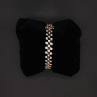 Two-Tone Laurel Leaf Diamond Bangle