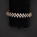 Two-Tone Laurel Leaf Diamond Bangle