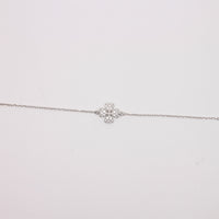 diamond clover chared braceket