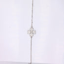 diamond clover chared braceket