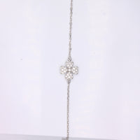 diamond clover chared braceket