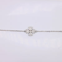 diamond clover chared braceket