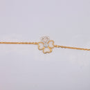 Diamond-Accent Four-Leaf Heart Clover Bracelet