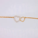 Interlocking Double Heart Bracelet