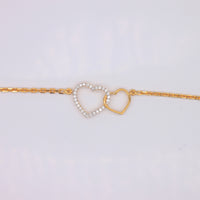 Interlocking Double Heart Bracelet